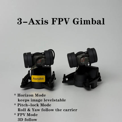 3-Axis FPV Camera Gimbal Anti-Shake Pan Tilt Mount DJI O3 CADDX Walksnail Mavlink SBus Compatible with RC Drone Head Tracking