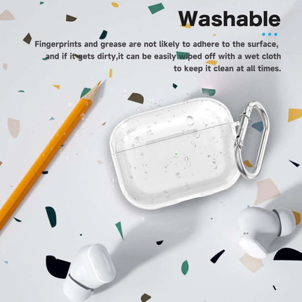 Case for Airpods Pro 3 Earphone Accessories Transparent Protective Shockproof Case with Cleaning Kit Keychain for Airpods Pro 3
