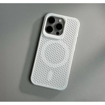 Luxury Dissipate Heat Phone Case For iPhone 11 12 13 14 15 16 Pro 17 Max Plus Air Magnetic Shockproof Bumper Cases Cover