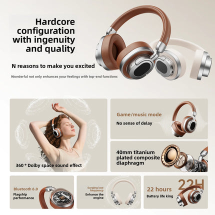 100% Original Lenovo LE602 Head Mounted Wireless Earphones Over-ear 6.0 Bluetooth Headphone HIFI Stereo Music Game Sport Earbuds