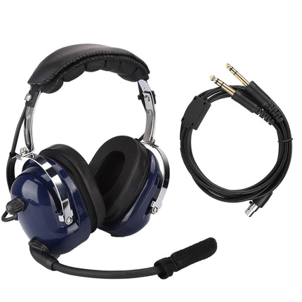 General Aviation Headset Dual Plug  Headphone 3.5mm Noise Reduction Headset for Pilots General Aviation  Headset
