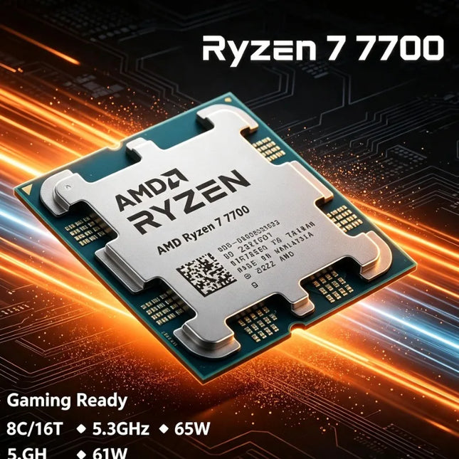 AMD Ryzen7 7700 Processor For Gaming Desktop PC Zen4 DDR5 AM5 Game CPU