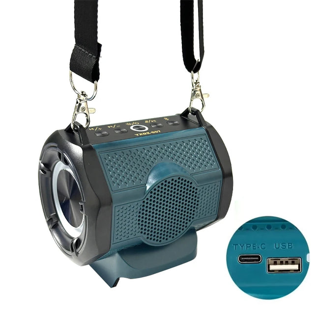 Bluetooth Speaker for Makita 18V Battery,Wireless Speaker with HD Sound TWS Pairing, for Party Outdoor Jobsites(No Battery)