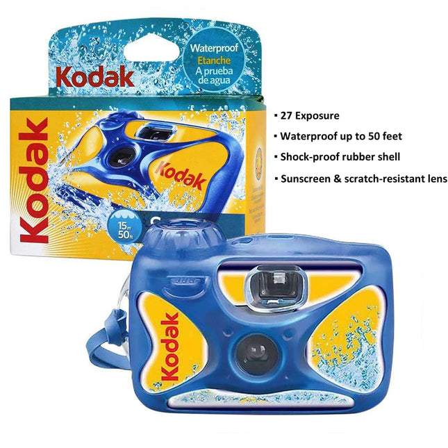 Kodak Camera Waterproof Diving Camera Disposable 27/39 Photo 1-6 Pcs Film Camera Manual Flash HD Power (Expiry date2026)