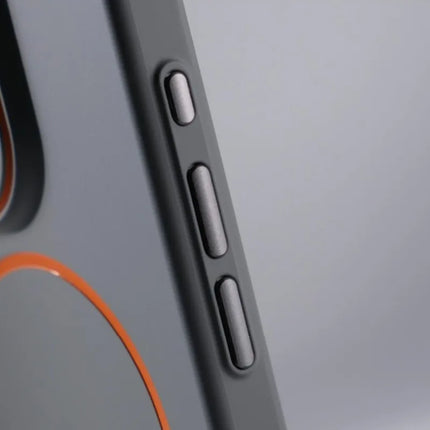 Ultrathin Simple Magsafe Phone Case for iPhone 16 15 14 Plus 13 12 Pro Max Matte Hit Color Lens Wireless Charging Hard PC Cover