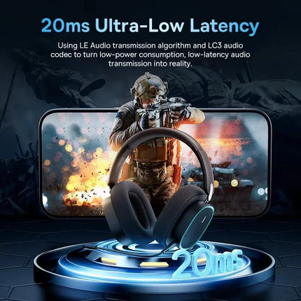 Baseus GH02 Wireless Gaming Headsets with Mic Headphones Bluetooth 5.3 40mm Driver 2.4G/Wireless/Cable RGB Overhead Headphone