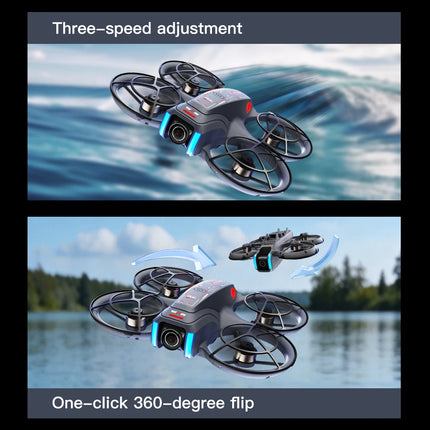 AE21 HD Dual Camera Mini Drones 4.3" Screen Remote RC Quadcopters With Propeller Guard Electronic Toys For Aerial Video Shooting