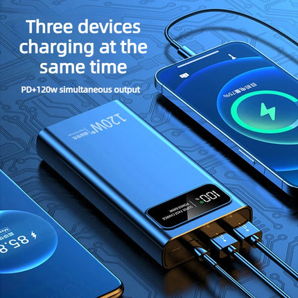 Newly 300000mAh Large Capacity Powerbank 120W Super Fast Charging Led Digital Display Portable External Battery For All Models