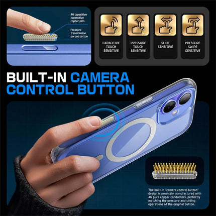 SUPCASE For iPhone 16 Plus Case with Camera Control Capture Button UB Mag Slim Clear Shockproof Magnetic Phone Case
