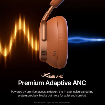 Baseus Inspire XH1 ANC Wireless Headphone Bluetooth 6.1 48dB Adaptive Noise Cancellation Headset Hi-Res LDAC 100Hr Sound by Bose