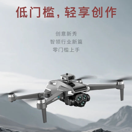 M66 Triple Battery Brushless Drone - Screen Remote Gesture Control Zoom Photography Smart Obstacle Avoidance New Model