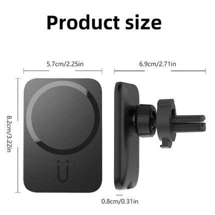 Mini Magnetic Wireless Charger Car Air Outlet Phone Holder Stand For Magsafe iPhone 16/15/14/13/12 Pro Max Car Fast Charging Pad