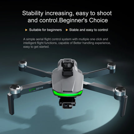 S155 MAX Drone GPS WIFI 3KM FPV 3-axis Gimbal 2.7K Dual Camera 360° Obstacle Avoidance Quadcopter 7.2" Screen Control