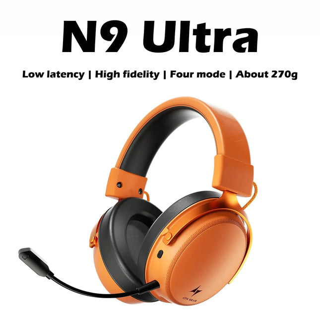 ATK N9 Pro Esports Wireless Headphones with Mic N9 Ultra lightweight Headset Four Mode noise reduction Low Latency Bluetooth FPS