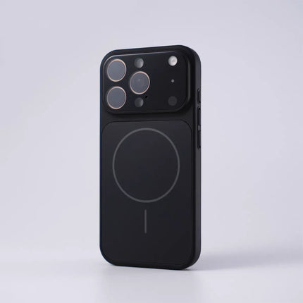 Large Window Protect For Magsafe Phone Case For iPhone 18 17 Air 16 15 14 13 Pro Max AG Nano Frosted Glass Magnetic Charge Cover