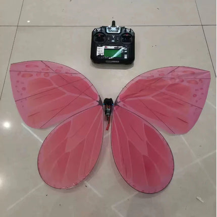 Flysky RC Butterfly Drone Bionic Flying Insect Toy with LED Light & Colorful Wings Remote Control Drone for Wedding Proposal