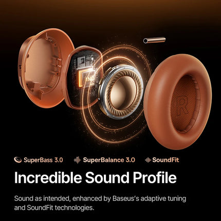 Baseus Inspire XH1 ANC Wireless Headphone Bluetooth 6.1 48dB Adaptive Noise Cancellation Headset Hi-Res LDAC 100Hr Sound by Bose