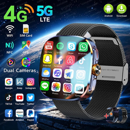 New Original 5G Call Smart Watch 4G wifi 32GB memory social app GPS map men AMOLED HD 2100mAh battery sports business smartwatch