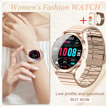 2026New Ultra-thin Women Smart Watch HD AMOLED Full Touch Screen Bluetooth Call Blood Pressure IP68 Waterproof NFC 7.3mm bracele