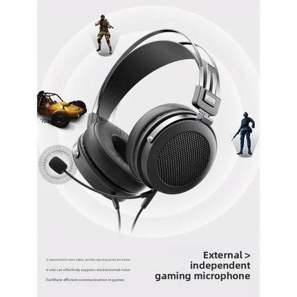 Miusheng Libra Wired HiFi Over-Ear Monitor Headset, 2-in-1 Mic for PC E-sports