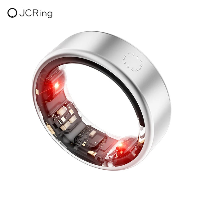 JCRing X3 Smart Fitness Ring Black Stainless Steel Android IOS App Compatible Step Counter Wearable for Men & Women