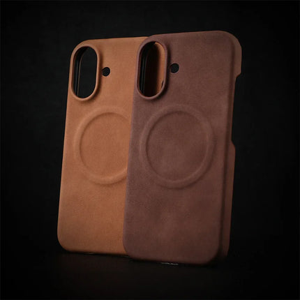 Luxury Skin Feel Sheepskin for Magsafe Phone Case for iPhone 16 Pro Max 15 14 13 12 Pro Max Plus Wireless Charging Leather Case