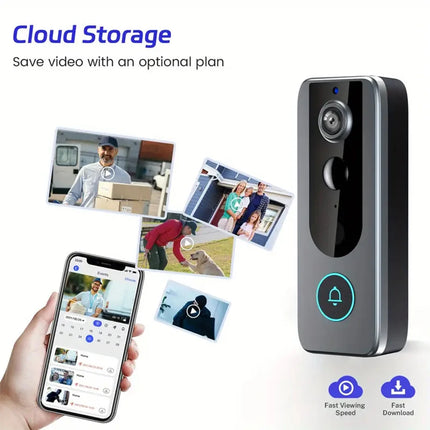 Tuya Video Doorbell WiFi Smart Two-way Intercom Wireless Camera Video Calling Doorbell Security Motion Detect Night Vision