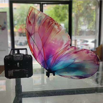Flysky RC Butterfly Drone Bionic Flying Insect Toy with LED Light & Colorful Wings Remote Control Drone for Wedding Proposal