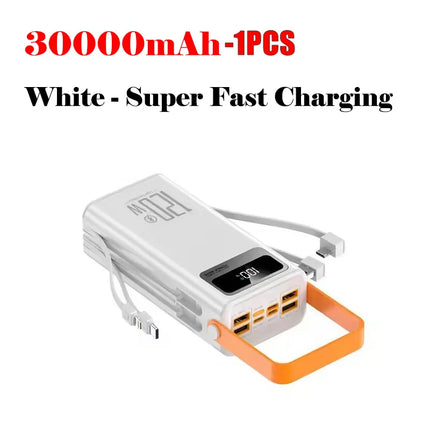 120W 150000mAh Fast Charging Power Bank Large Capacity Outdoor Mobile Power Supply External Spare Battery for Outdoor Camping