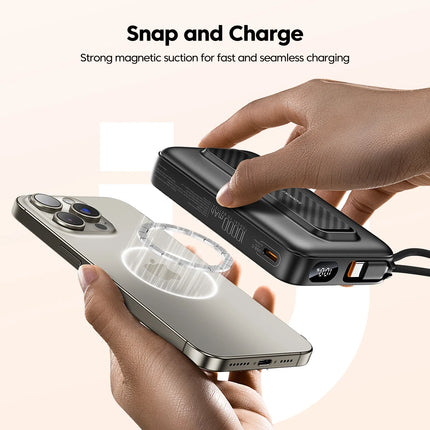 Toocki PowerBank 10000mAh Magnetic Wirelss 15W USB C PD 22.5W Fast Charge for iPhone 16 15 14 13 Portable Power Bank for Magsafe