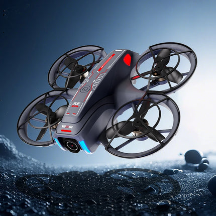 AE21 HD Dual Camera Mini Drones 4.3" Screen Remote RC Quadcopters With Propeller Guard Electronic Toys For Aerial Video Shooting
