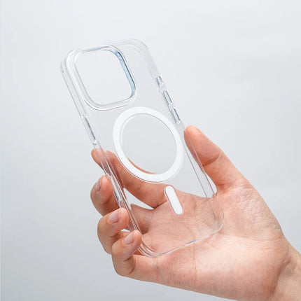 Ultrathin Transparent for MagSafe Phone Case for iPhone 16 17Pro Max 17 15 Pro Camera Button Clear Wireless Charging Cover