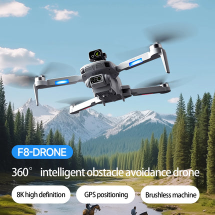 New F8 PRO MAX GPS Drone Professional 8K HD Dual Camera Screen Display 5G Wifi FPV Drone Foldable RC Quadcopter Toys Gifts