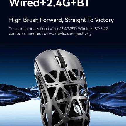Attack Shark R2 Gaming Wireless Mouse PAW3950 8K Magnesium Alloy Lightweight Gaming Mouse Bluetooth Tri-Mode for Gaming/Office