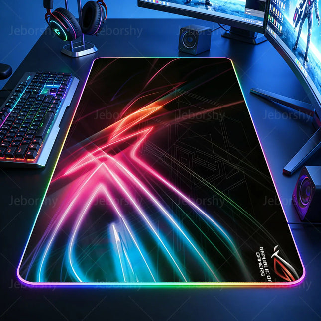 Black Mouse Pad, Gaming Mouse Pad, Anime Gaming Pad, Gaming Rug, Computer XXL Cute Mouse Pad, Large Gaming Keyboard Rug.