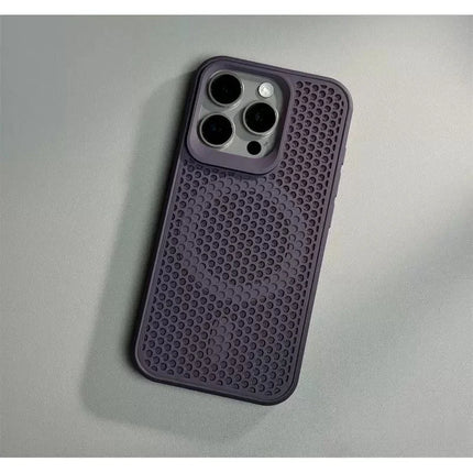 Luxury Dissipate Heat Phone Case For iPhone 11 12 13 14 15 16 Pro 17 Max Plus Air Magnetic Shockproof Bumper Cases Cover