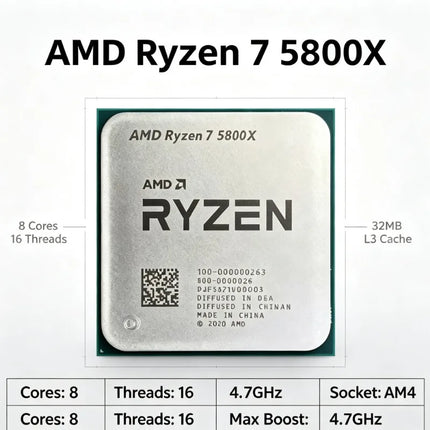 Gaming Desktop Processor R7 5800X Max Frequency Up To 4.7GHz