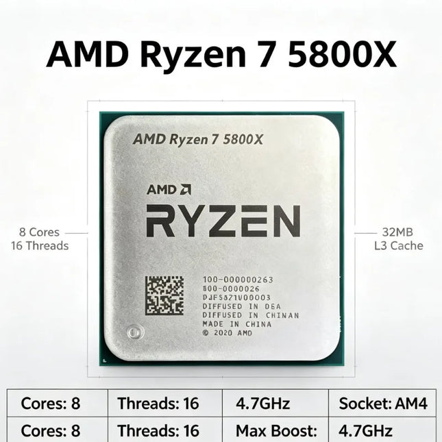 Gaming Desktop Processor R7 5800X Max Frequency Up To 4.7GHz