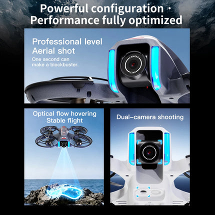 AE21 HD Dual Camera Mini Drones 4.3" Screen Remote RC Quadcopters With Propeller Guard Electronic Toys For Aerial Video Shooting