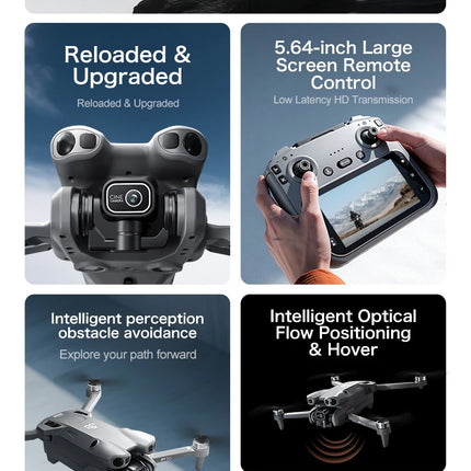 2026 New Gift Upgrated GT50PRO Professional Drone with 8K Dual Camera Video Drone Quadcopter 360° Intelligent Obstacle Avoidance