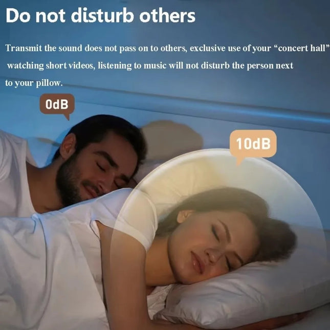 Bluetooth Bone Conduction Speaker LED Display Portable Sleep Speaker Rechargeable Wireless Under Pillow Speaker Kids
