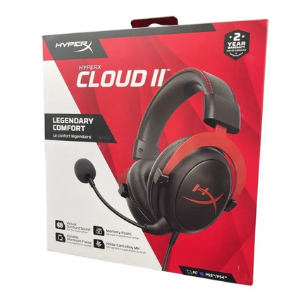 Original HyperX Cloud 2 II Gaming  Wire Headset With HiFi 7.1 Surround Sound Microphone Gaming Headphone For PC PS4