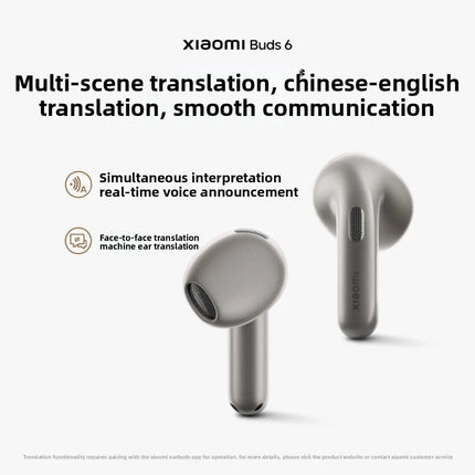 Xiaomi Buds 6 TWS Wireless Earphones 50dB ANC Noise Cancelling 40H Earphones Playtime Bluetooth 5.4 for Sports IPhone Android