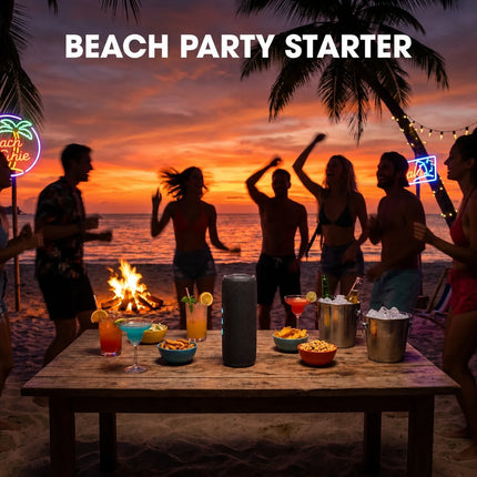 Fllp 7 Portable Bluetooth Speaker Wireless IP68 Waterproof Dustproof Deep Bass Music Player for Outdoor Camping Beach Party