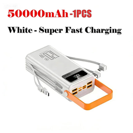 120W 150000mAh Fast Charging Power Bank Large Capacity Outdoor Mobile Power Supply External Spare Battery for Outdoor Camping