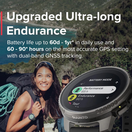 SUUNTO Vertical GPS Smart Watch Solar Charging 1.4‘’ Touchscreen 95+ Training Workout Analysis Dual-GNSS Tracking Smartwatchs