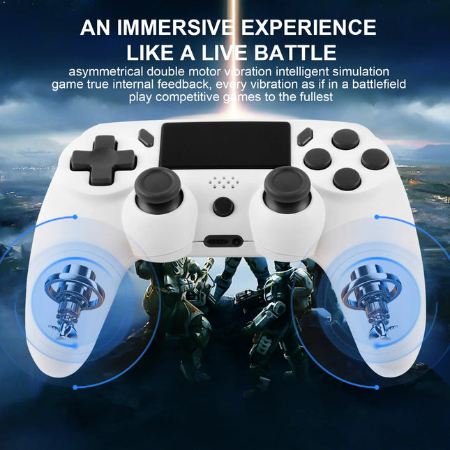 GAMINJA Wireless Gamepad With 6-axis Gyroscope PC Joystick Touchpad Dual Vibration For PS4 PS3 PC Multi-function Controller