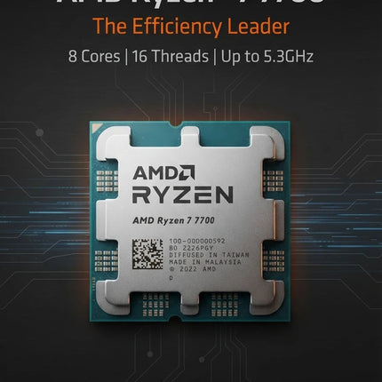 AMD Ryzen7 7700 Processor For Gaming Desktop PC Zen4 DDR5 AM5 Game CPU