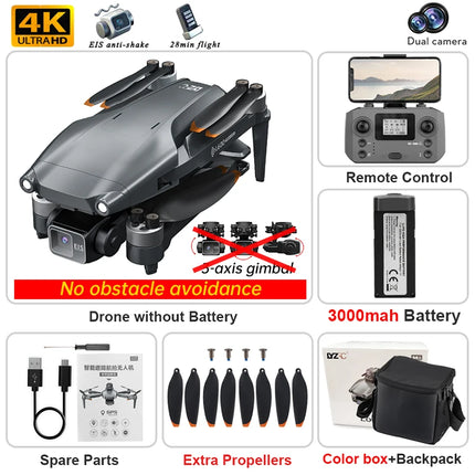 L600 PRO MAX GPS Drone Professional 4K 3-Axis PTZ HD Dual Camera Obstacle Avoidance Brushless Motor 5G WIFI RC Quadcopter Toys
