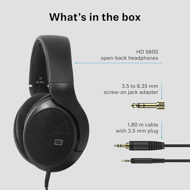 HD 560S Open-Back 120 Ohm Studio Monitor Headphones for Recording Mixing DJ HiFi Audio